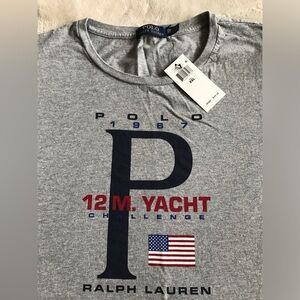 Polo Ralph Lauren 12 M Yacht Challenge Gray Graphic Tee